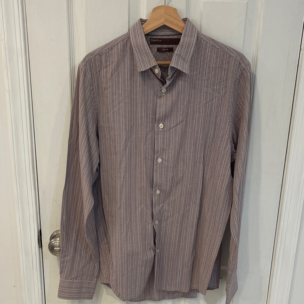 Men's Perry Ellis Slim Fit Button Down
